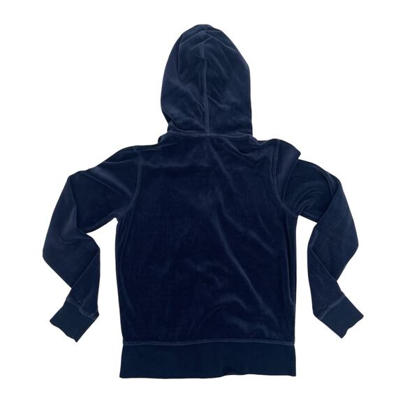 Calvin Klein Performance Quick Dry Womens Navy Velour Zip Up Hoodie Size Small S - Picture 7 of 9